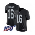 Men's Oakland Raiders #16 Tyrell Williams Black Team Color Vapor Untouchable Limited Player 100th Season Football Jersey