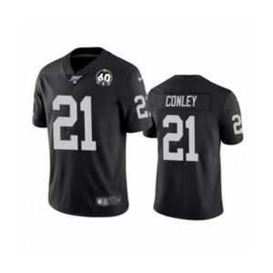 Men's Oakland Raiders #21 Gareon Conley Black 60th Anniversary Vapor Untouchable Limited Player 100th Season Football Jersey