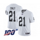 Men's Oakland Raiders #21 Gareon Conley White Vapor Untouchable Limited Player 100th Season Football Jersey