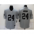 Men's Oakland Raiders #24 Johnathan Abram Nike Silver Inverted Legend Jersey