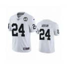 Men's Oakland Raiders #24 Johnathan Abram White 60th Anniversary Vapor Untouchable Limited Player 100th Season Football Jersey