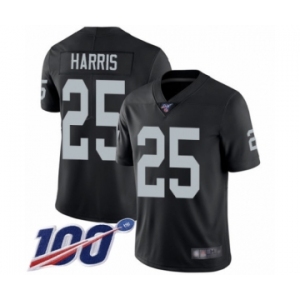 Men's Oakland Raiders #25 Erik Harris Black Team Color Vapor Untouchable Limited Player 100th Season Football Jersey