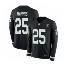 Men's Oakland Raiders #25 Erik Harris Limited Black Therma Long Sleeve Football Jersey