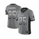 Men's Oakland Raiders #25 Erik Harris Limited Gray Rush Drift Fashion Football Jersey