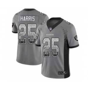 Men's Oakland Raiders #25 Erik Harris Limited Gray Rush Drift Fashion Football Jersey