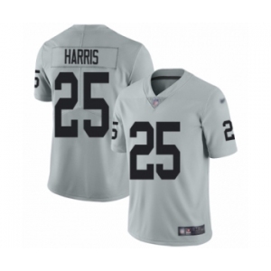 Men's Oakland Raiders #25 Erik Harris Limited Silver Inverted Legend Football Jersey