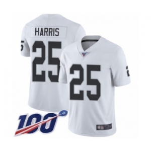 Men's Oakland Raiders #25 Erik Harris White Vapor Untouchable Limited Player 100th Season Football Jersey