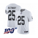 Men's Oakland Raiders #25 Fred Biletnikoff White Vapor Untouchable Limited Player 100th Season Football Jersey