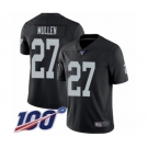 Men's Oakland Raiders #27 Trayvon Mullen Black Team Color Vapor Untouchable Limited Player 100th Season Football Jersey