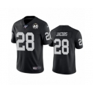 Men's Oakland Raiders #28 Josh Jacobs Black 60th Anniversary Vapor Untouchable Limited Player 100th Season Football Jersey