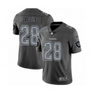 Men's Oakland Raiders #28 Josh Jacobs Gray Static Fashion Limited Football Jersey