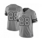 Men's Oakland Raiders #28 Josh Jacobs Gray Team Logo Gridiron Limited Football Jersey