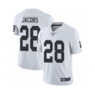 Men's Oakland Raiders #28 Josh Jacobs White Vapor Untouchable Limited Player Football Jersey