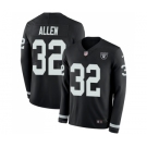 Men's Oakland Raiders #32 Marcus Allen Limited Black Therma Long Sleeve Football Jersey