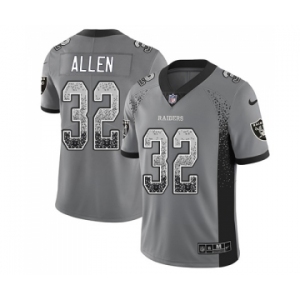 Men's Oakland Raiders #32 Marcus Allen Limited Gray Rush Drift Fashion Football Jersey