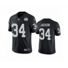 Men's Oakland Raiders #34 Bo Jackson Black 60th Anniversary Vapor Untouchable Limited Player 100th Season Football Jersey