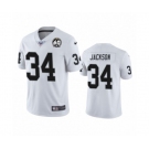 Men's Oakland Raiders #34 Bo Jackson White 60th Anniversary Vapor Untouchable Limited Player 100th Season Football Jersey