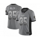 Men's Oakland Raiders #35 Curtis Riley Limited Gray Rush Drift Fashion Football Jersey