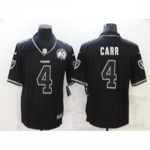 Men's Oakland Raiders #4 Derek Carr Black 60th Anniversary Vapor Untouchable Limited Jersey