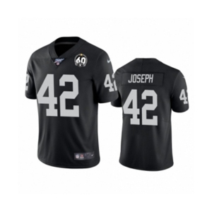 Men's Oakland Raiders #42 Karl Joseph Black 60th Anniversary Vapor Untouchable Limited Player 100th Season Football Jersey