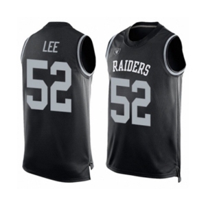 Men's Oakland Raiders #52 Marquel Lee Limited Black Player Name & Number Tank Top Football Jersey