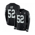 Men's Oakland Raiders #52 Marquel Lee Limited Black Therma Long Sleeve Football Jersey