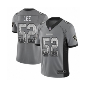 Men's Oakland Raiders #52 Marquel Lee Limited Gray Rush Drift Fashion Football Jersey