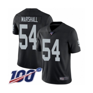 Men's Oakland Raiders #54 Brandon Marshall Black Team Color Vapor Untouchable Limited Player 100th Season Football Jersey