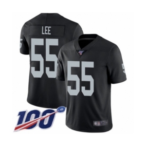 Men's Oakland Raiders #55 Marquel Lee Black Team Color Vapor Untouchable Limited Player 100th Season Football Jersey