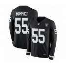 Men's Oakland Raiders #55 Vontaze Burfict Limited Black Therma Long Sleeve Football Jersey