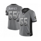 Men's Oakland Raiders #55 Vontaze Burfict Limited Gray Rush Drift Fashion Football Jersey