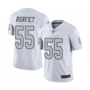 Men's Oakland Raiders #55 Vontaze Burfict Limited White Rush Vapor Untouchable Football Jersey