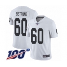 Men's Oakland Raiders #60 Otis Sistrunk White Vapor Untouchable Limited Player 100th Season Football Jersey