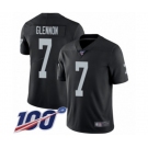 Men's Oakland Raiders #7 Mike Glennon Black Team Color Vapor Untouchable Limited Player 100th Season Football Jersey