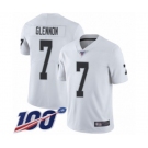 Men's Oakland Raiders #7 Mike Glennon White Vapor Untouchable Limited Player 100th Season Football Jersey