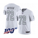 Men's Oakland Raiders #72 John Matuszak Limited White Rush Vapor Untouchable 100th Season Football Jersey