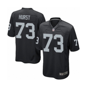 Men's Oakland Raiders #73 Maurice Hurst Game Black Team Color Football Jersey