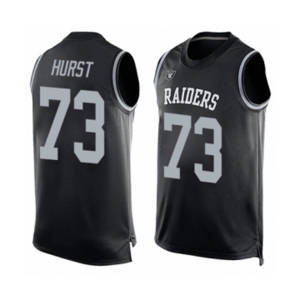 Men's Oakland Raiders #73 Maurice Hurst Limited Black Player Name & Number Tank Top Football Jer