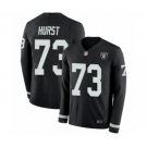 Men's Oakland Raiders #73 Maurice Hurst Limited Black Therma Long Sleeve Football Jersey