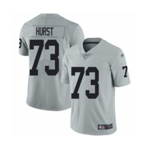 Men's Oakland Raiders #73 Maurice Hurst Limited Silver Inverted Legend Football Jerse