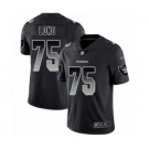 Men's Oakland Raiders #75 Howie Long Black Smoke Fashion Limited Football Jersey