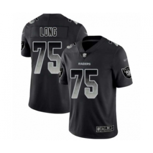 Men's Oakland Raiders #75 Howie Long Black Smoke Fashion Limited Football Jersey