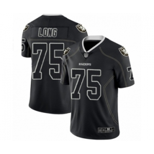 Men's Oakland Raiders #75 Howie Long Lights Out Black Limited Football Jersey