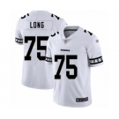 Men's Oakland Raiders #75 Howie Long White Team Logo Fashion Limited Football Jersey