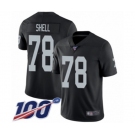 Men's Oakland Raiders #78 Art Shell Black Team Color Vapor Untouchable Limited Player 100th Season Football Jersey