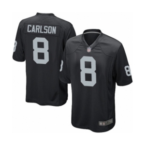 Men's Oakland Raiders #8 Daniel Carlson Game Black Team Color Football Jersey