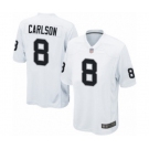 Men's Oakland Raiders #8 Daniel Carlson Game White Football Jersey