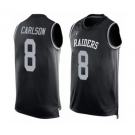 Men's Oakland Raiders #8 Daniel Carlson Limited Black Player Name & Number Tank Top Football Jersey