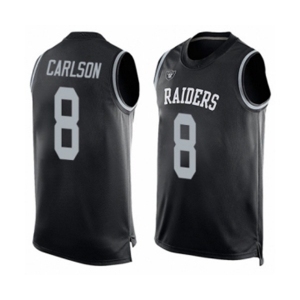 Men's Oakland Raiders #8 Daniel Carlson Limited Black Player Name & Number Tank Top Football Jersey