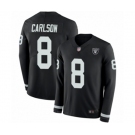 Men's Oakland Raiders #8 Daniel Carlson Limited Black Therma Long Sleeve Football Jersey